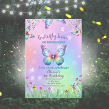 Cute Butterfly Birthday Call for Girl