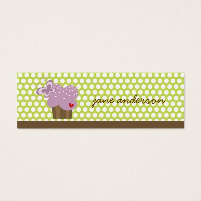 Cute Butterfly Cuptårta Födelsedagsfest DIY Gift M Litet Visitkort (Framsidan)