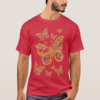 Cute Butterfly-design för kvinnor och manar T Shirt