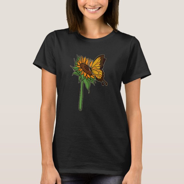 Cute Butterfly Entomologists Insektra Solros B T Shirt (Framsida)