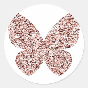 Cute Butterfly från Glitter i ro Runt Klistermärke