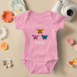 Cute Butterfly Girl Födelsedagsfest Guest of Honor T Shirt