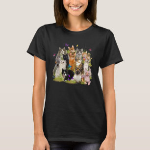 Cute Butterfly Kitten Flower Flies Cat Mamma Mo T Shirt