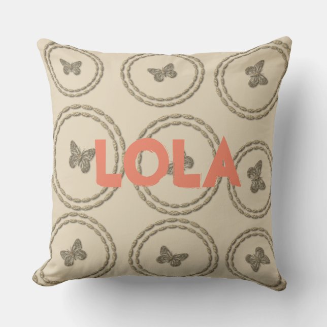 Cute Butterfly Kudde (Framsida)