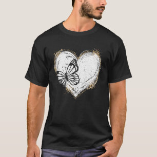 Cute Butterfly Monarchs Älskare Women Girls Tonåri T Shirt