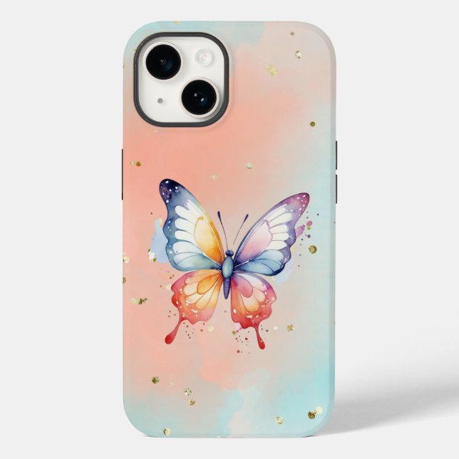 Cute butterfly och soft pastel base (Baksida)