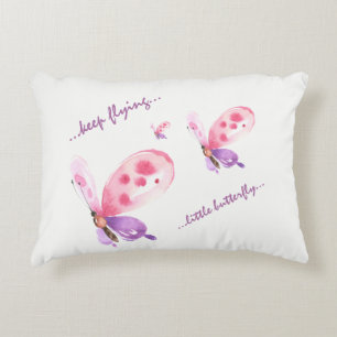 Cute Butterfly Pillow Child's Namn Prydnadskudde
