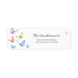 Cute Butterfly Return-adressetikett Returadress Etikett