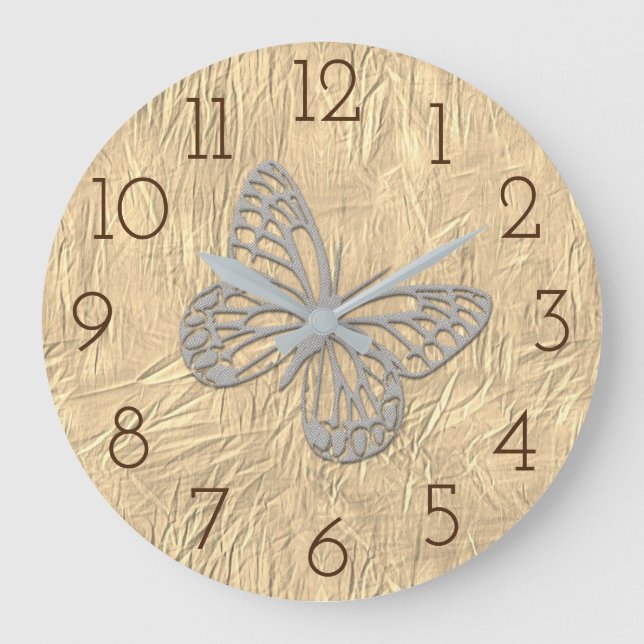 Cute Butterfly Stor Klocka (Framsida)