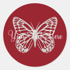 Cute Butterfly Tack Party-fästare Runt Klistermärke