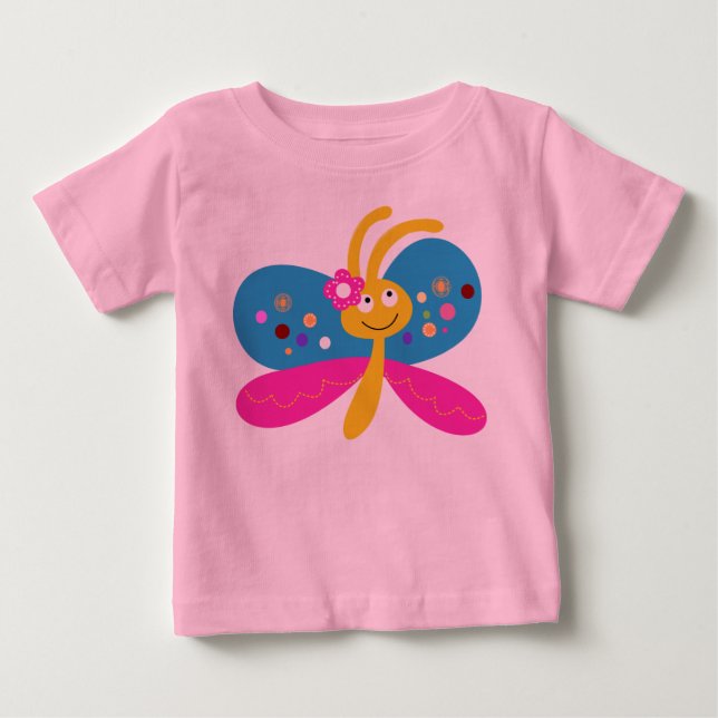Cute Butterfly Tee Shirt (Framsida)