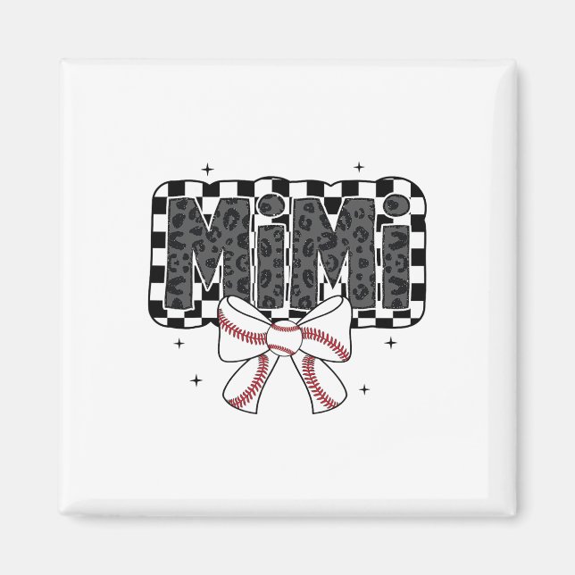 Cute Bysebyll Mimi Byllpark Coquette Bow Grandma M Magnet (Framsidan)