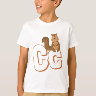 Cute C for Chipmunk - Kids ABCD English Alphabet T Shirt