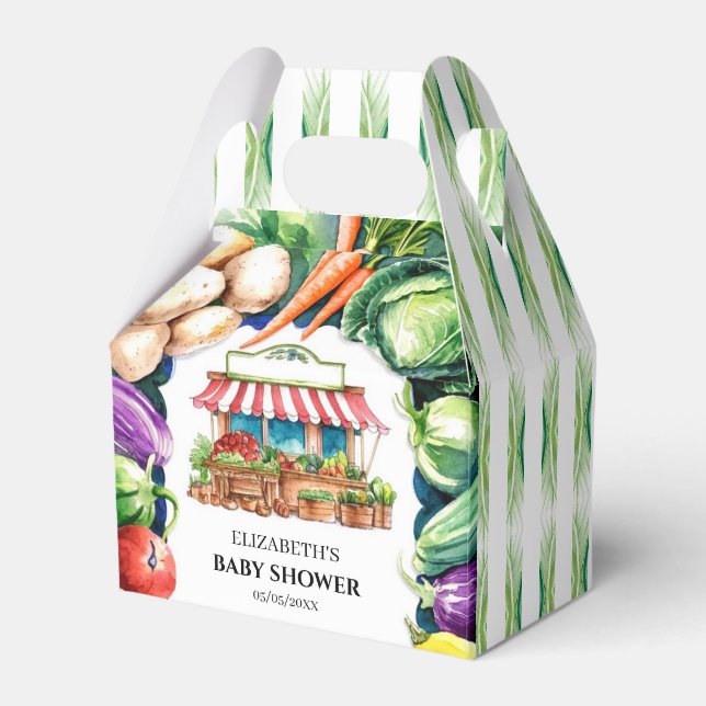 Cute Cabbage Farmers babyskor på marknaden Presentaskar (Framsidan Sidan)