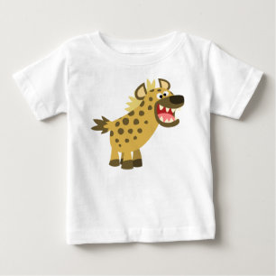 Cute Cackling Tecknad Hyena Baby T-Shirt