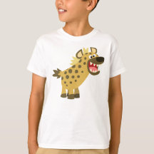 Cute Cackling Tecknad Hyena Children T-Shirt