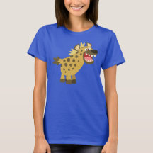 Cute Cackling Tecknad Hyena Women T-Shirt