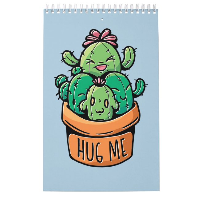 Cute Cacti Hug Me Kalender (Omslag)