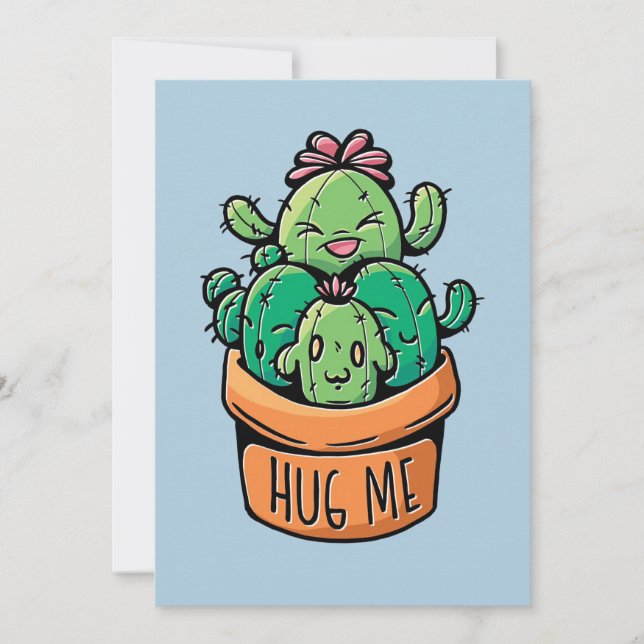 Cute Cacti Hug Me Spara Datumet (Framsida)
