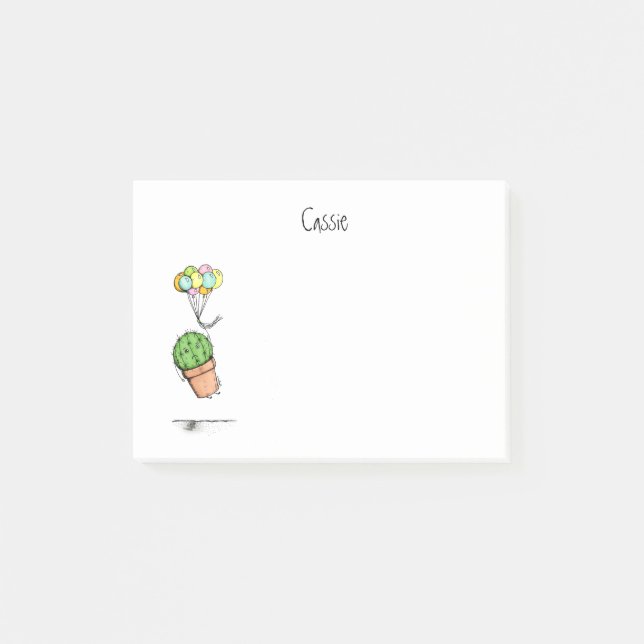 Cute Cactus - anteckningar Post-it Block (Framsida)