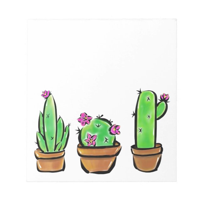 Cute Cactus cacti succulents Anteckningsblock (Framsida)