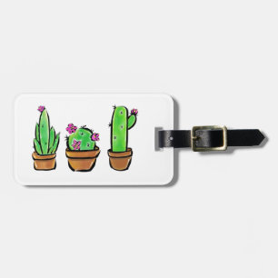 Cute Cactus cacti succulents Bagagebricka