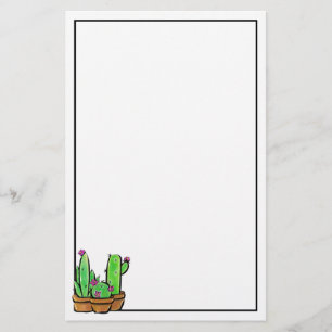 Cute Cactus cacti succulents Brevpapper