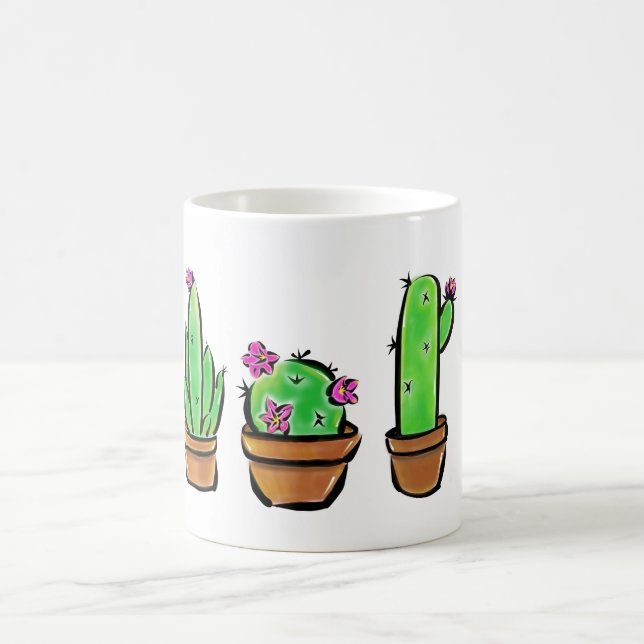 Cute Cactus cacti succulents Kaffemugg (Center)