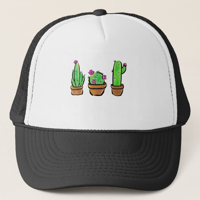 Cute Cactus cacti succulents Keps (Framsida)