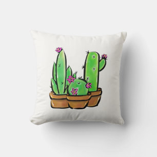 Cute Cactus cacti succulents Kudde