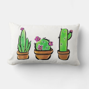 Cute Cactus cacti succulents Lumbarkudde
