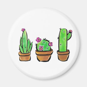 Cute Cactus cacti succulents Magnet
