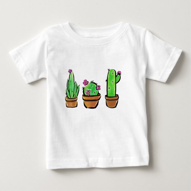 Cute Cactus cacti succulents Tee (Framsida)