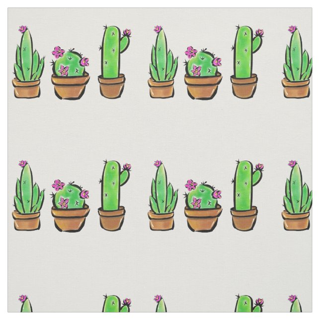 Cute Cactus cacti succulents Tyg (Provkarta)