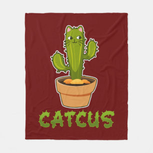 Cute Cactus Catcus Djurälskare Plant Fleecefilt