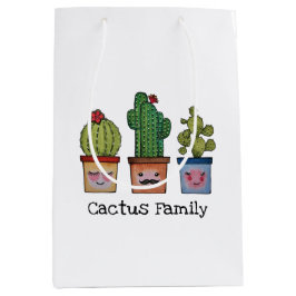 Cute Cactus Family in Watercolor