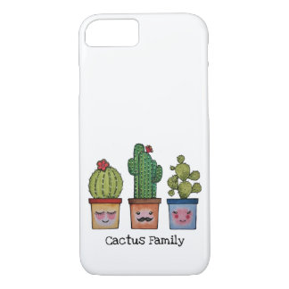 Cute Cactus Family in Watercolor