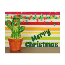 Cute Cactus Festive Southwest God jul