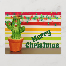 Cute Cactus Festive Southwest God jul Helg Vykort