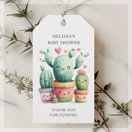 Cute Cactus Fiesta Baby Shower Tack för att du är Presentetikett