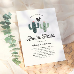 Cute Cactus Fiesta Modern Möhippa Inbjudningar