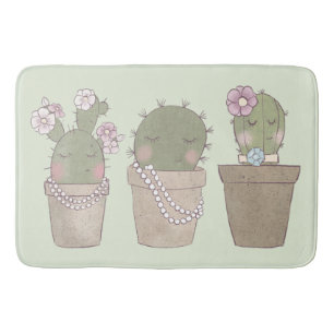 Cute Cactus Girls avlade juvelry Badrumsmatta