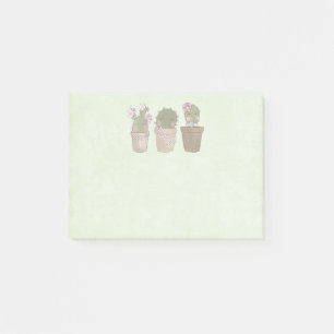 Cute Cactus Girls avlade juvelry Post-it Block