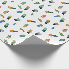 Cute Cactus Greenery Flower Mönster Presentpapper