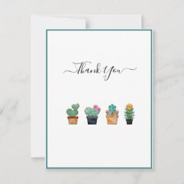 Cute Cactus Greenery Flower Tack Kort