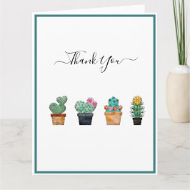 Cute Cactus Greenery Flower Tack Kort