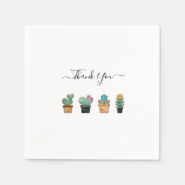 Cute Cactus Greenery Flower Tack Pappersservett