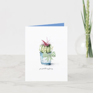 Cute Cactus hälsningskort för födelsedagen Helgkort