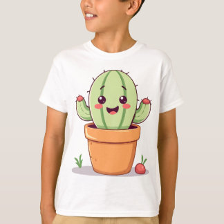 Cute cactus in a pot t shirt