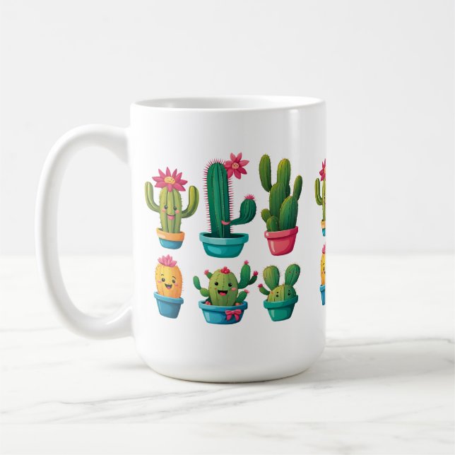 Cute Cactus Kaffemugg (Vänster)
